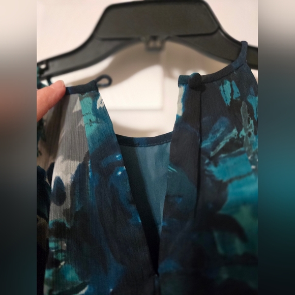 Ann Taylor Loft Blue & Teal Dress, Size 4 petite, EUC - Picture 14 of 16